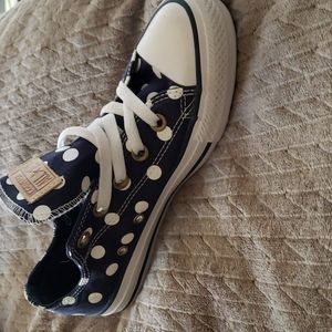Converse womens all star blue polkadot sneakers size 6